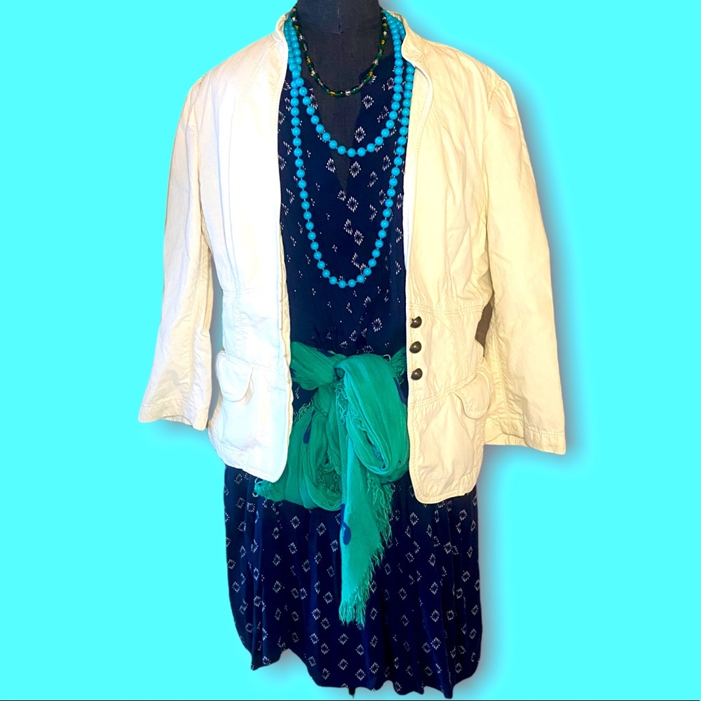 Navy Blue Rayon Dress/Tunic, XL